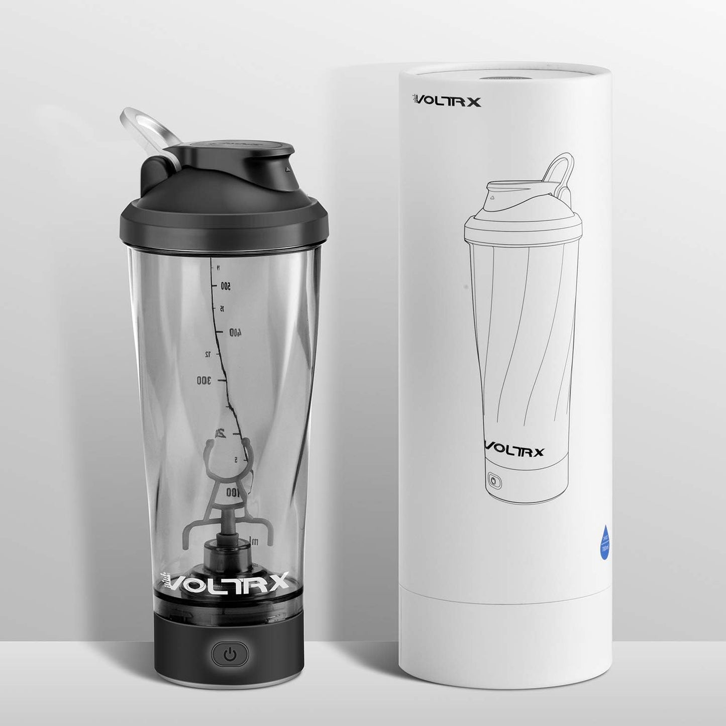 VOLTRX Premium Elektrikli Protein Shaker Şişesi, Tritandan Üretilmiştir - BPA İçermez - 24 oz Vortex Taşınabilir Mikser Kupası/Protein Shake'ler için USB Şarj Edilebilir Shaker Bardakları